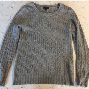 J Crew Gray Cableknit Sweater